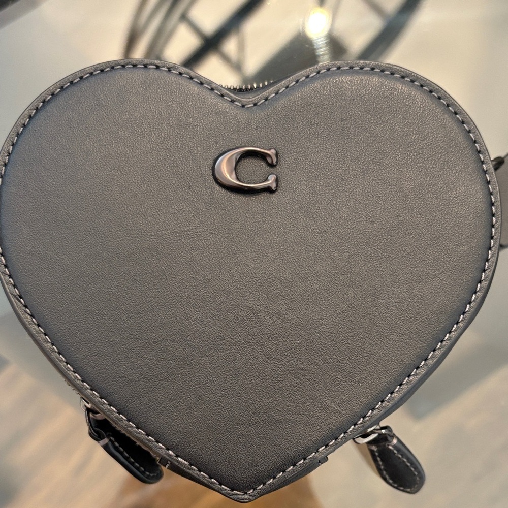 Coach Heart-Shaped Black Mini Bag